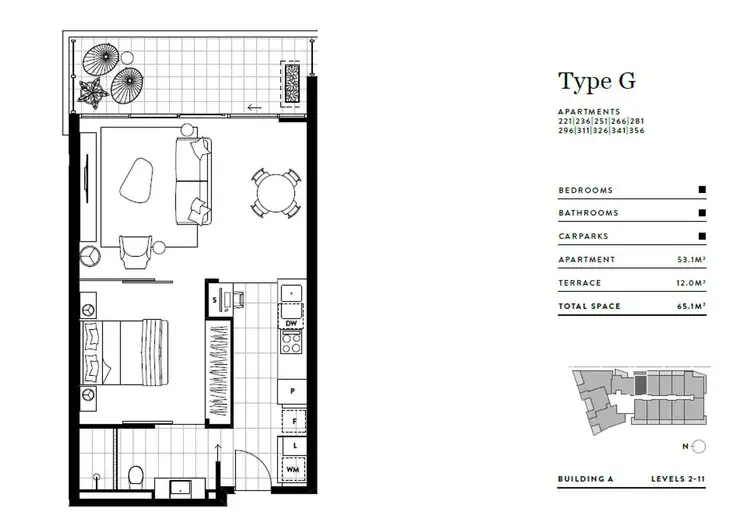 Floorplan of Homely apartment listing, 1105/72 Wests Road, Maribyrnong VIC 3032