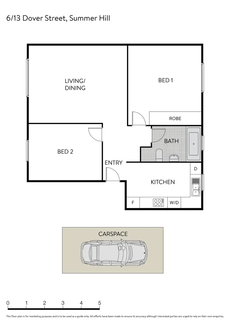 Floorplan of Homely apartment listing, 6/13 Dover Street, Summer Hill NSW 2130