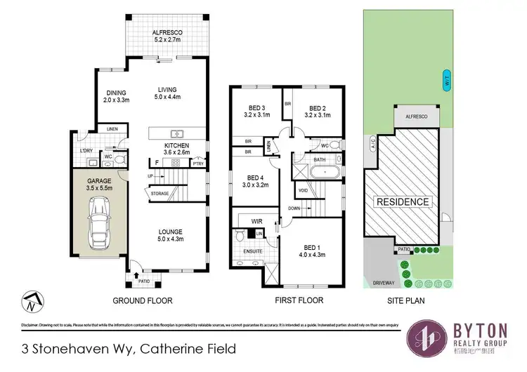 Floorplan of Homely house listing, 3 Stonehaven Way, Catherine Field NSW 2557
