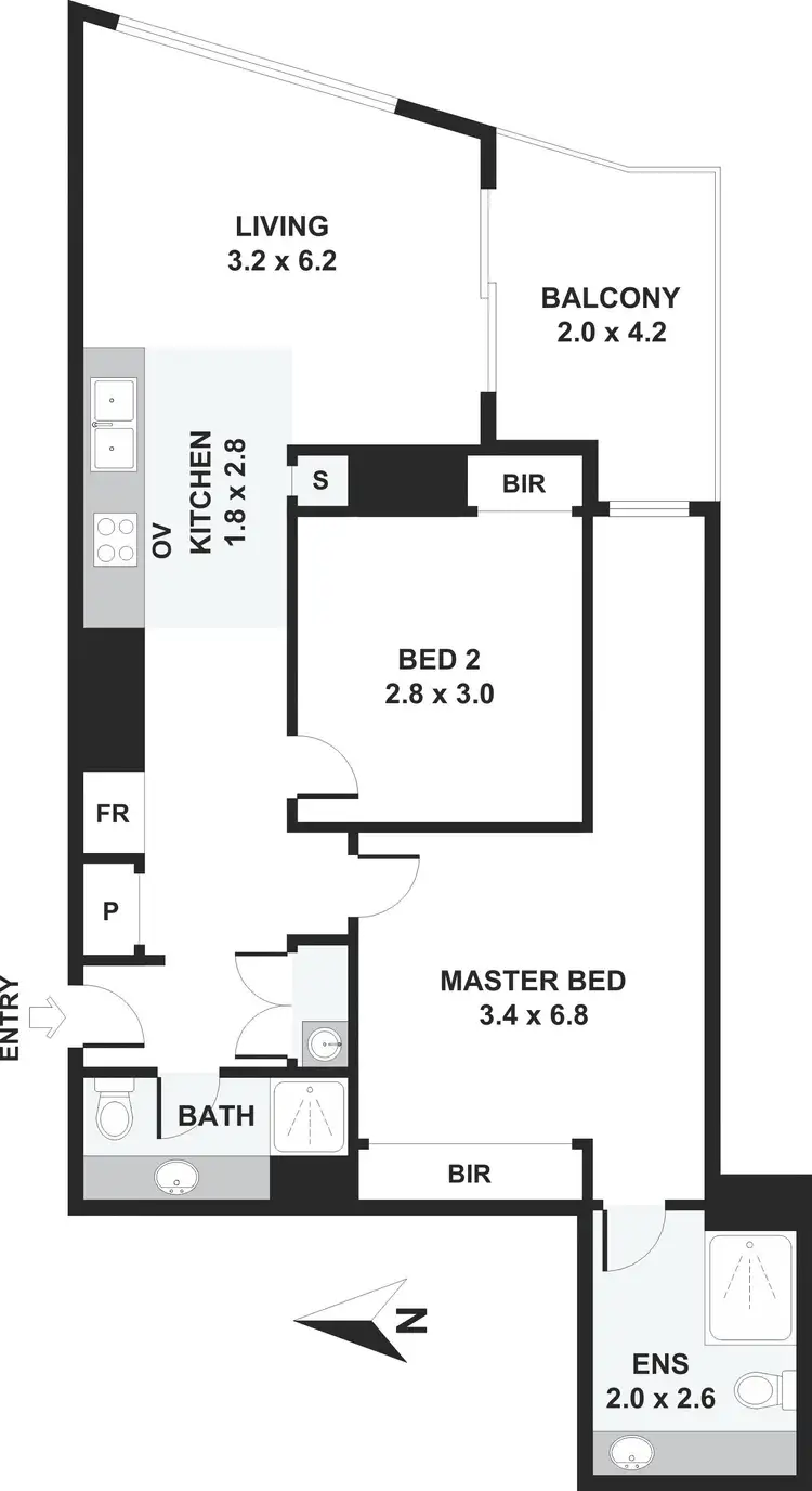 Floorplan of Homely apartment listing, 908/20 Queens Road, Melbourne VIC 3004