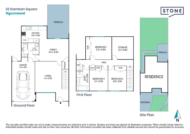 Floorplan of Homely house listing, 22 Gamban Square, Ngunnawal ACT 2913