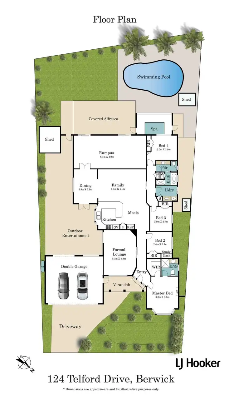Floorplan of Homely house listing, 124 Telford Drive, Berwick VIC 3806