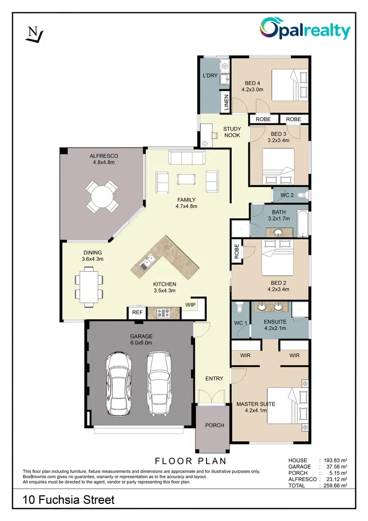 Floorplan of Homely house listing, 10 Fuchsia Street, Karnup WA 6176