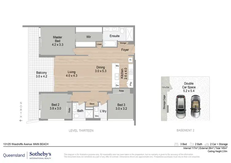 Floorplan of Homely apartment listing, 131/25 Woodroffe Avenue, Main Beach QLD 4217