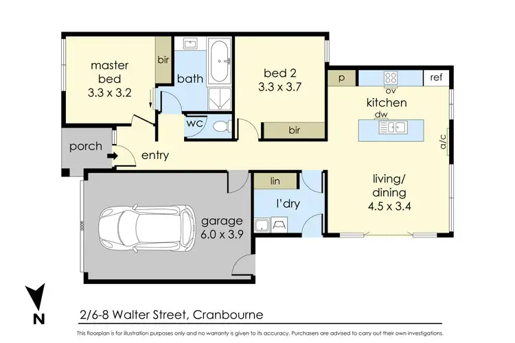 Floorplan of Homely unit listing, 2/6-8 Walter Street, Cranbourne VIC 3977