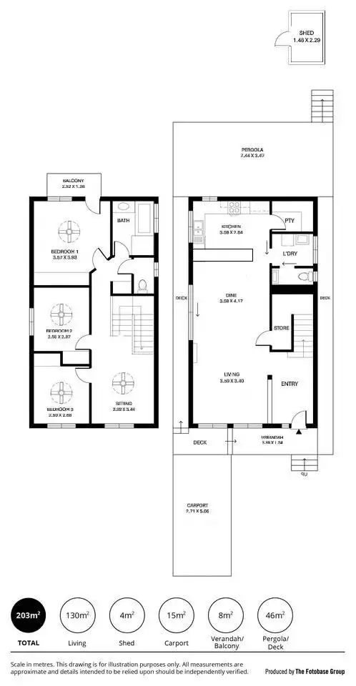 Floorplan of Homely townhouse listing, 21a Fulford Terrace, Littlehampton SA 5250