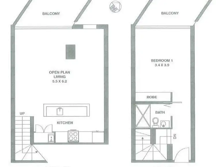Floorplan of Homely unit listing, 1115/227 Victoria Street, Darlinghurst NSW 2010