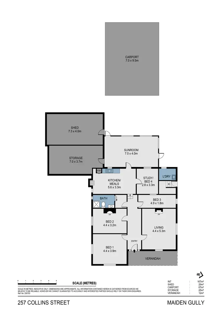 Floorplan of Homely house listing, 257 Collins Street, Maiden Gully VIC 3551