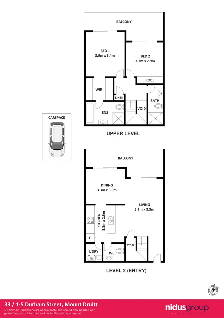 Floorplan of Homely unit listing, 33/1-5 Durham Street, Mount Druitt NSW 2770