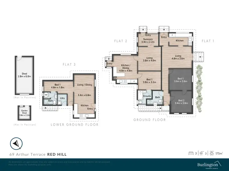 Floorplan of Homely unit listing, 1/69 Arthur Terrace, Red Hill QLD 4059