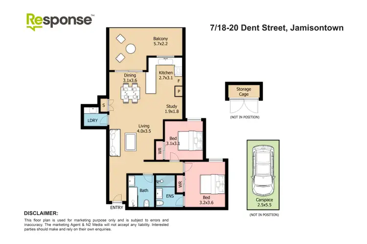 Floorplan of Homely unit listing, 7/18-20 Dent Street, Jamisontown NSW 2750