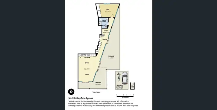 Floorplan of Homely apartment listing, 301/1 Distillery Drive, Pyrmont NSW 2009