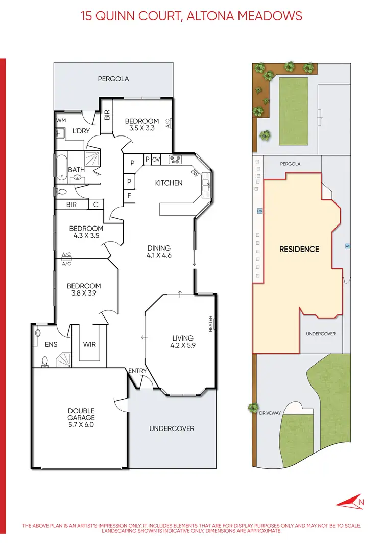 Floorplan of Homely house listing, 15 Quinn Court, Altona Meadows VIC 3028