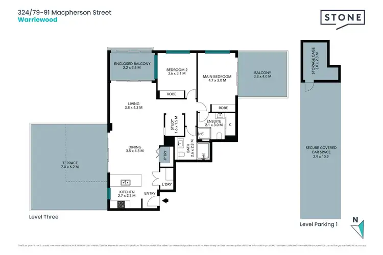 Floorplan of Homely unit listing, 324/79-91 Macpherson Street, Warriewood NSW 2102