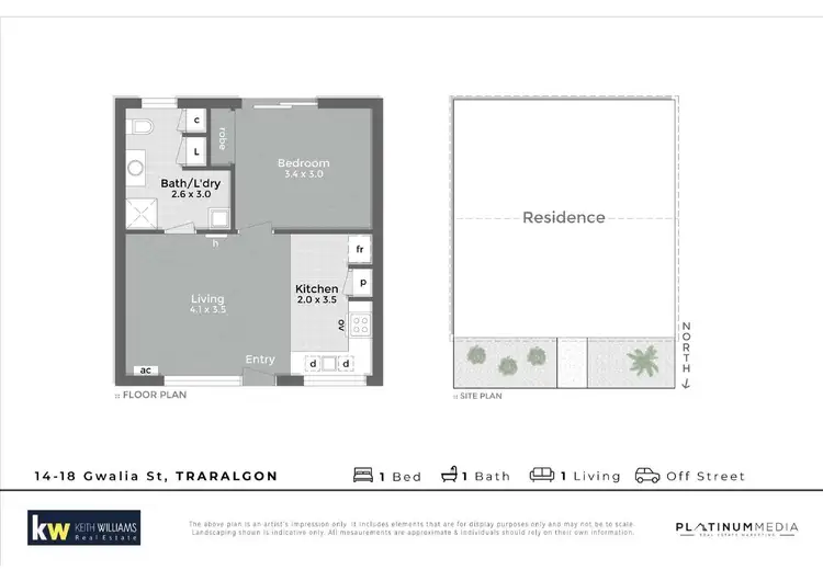 Floorplan of Homely unit listing, 14/18 Gwalia Street, Traralgon VIC 3844