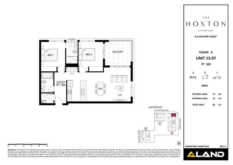 Floorplan of Homely unit listing, A13.07/311 Hume Highway, Liverpool NSW 2170