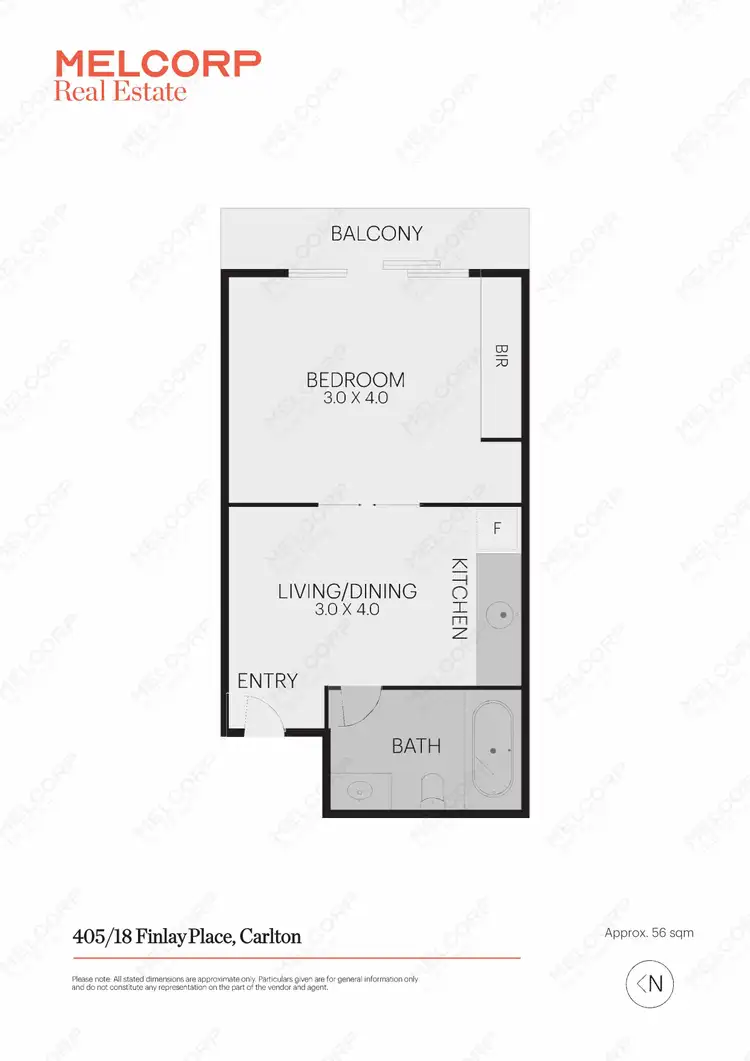 Floorplan of Homely apartment listing, 405/18 Finlay Place, Carlton VIC 3053