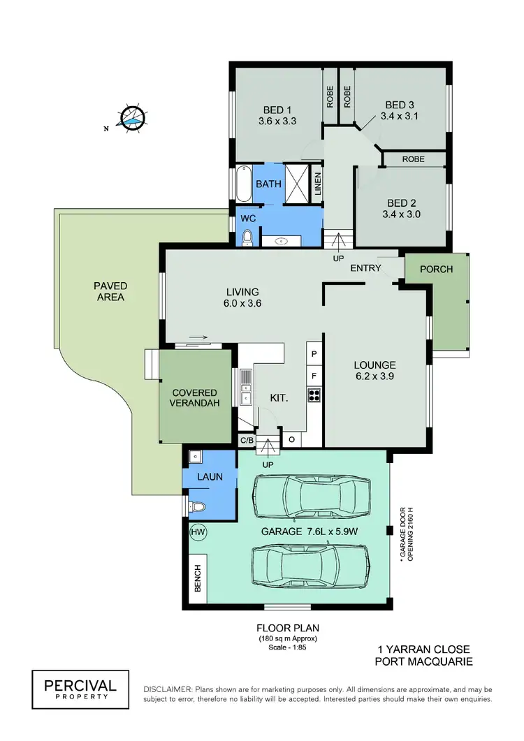 Floorplan of Homely house listing, 1 Yarran Close, Port Macquarie NSW 2444