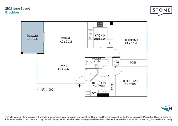 Floorplan of Homely apartment listing, 21/21 Ijong Street, Braddon ACT 2612