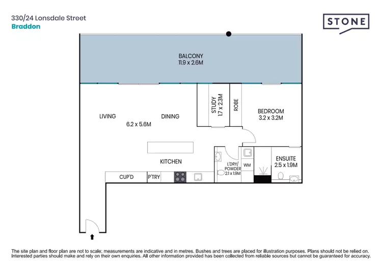 Floorplan of Homely apartment listing, 330/24 Lonsdale Street, Braddon ACT 2612