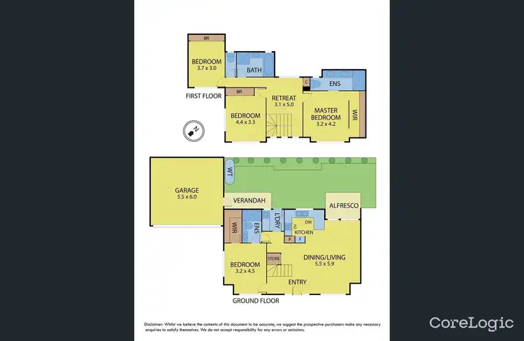 Floorplan of Homely townhouse listing, 2/45 Wilma Avenue, Mulgrave VIC 3170