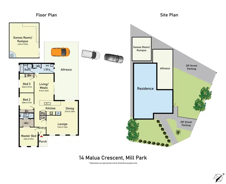 Floorplan of Homely house listing, 14 Malua Crescent, Mill Park VIC 3082