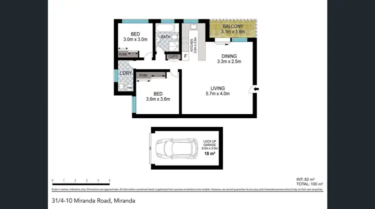 Floorplan of Homely apartment listing, 31/4-10 Miranda Road, Miranda NSW 2228