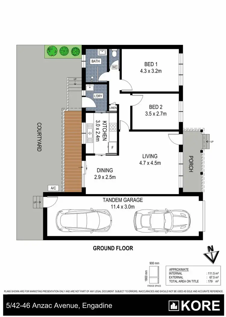 Floorplan of Homely villa listing, 5/42-46 Anzac Avenue, Engadine NSW 2233