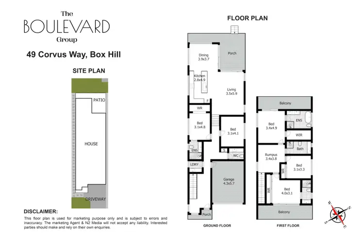 Floorplan of Homely house listing, 49 Corvus Way, Box Hill NSW 2765
