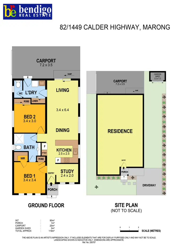 Floorplan of Homely retirement listing, 82/1449 Calder Highway, Marong VIC 3515