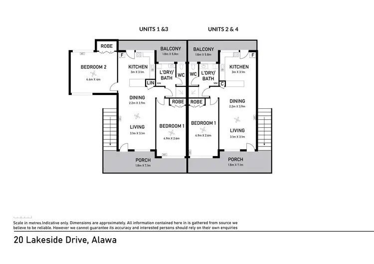 Floorplan of Homely block of units listing, 20 Lakeside Drive, Alawa NT 810