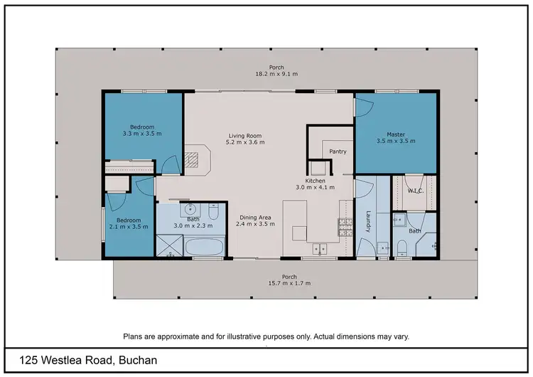 Floorplan of Homely rural property listing, 125 Westlea Road, Buchan VIC 3885
