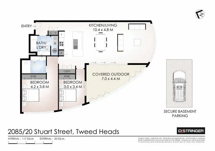 Floorplan of Homely unit listing, 2085/18-20 Stuart Street, Tweed Heads NSW 2485