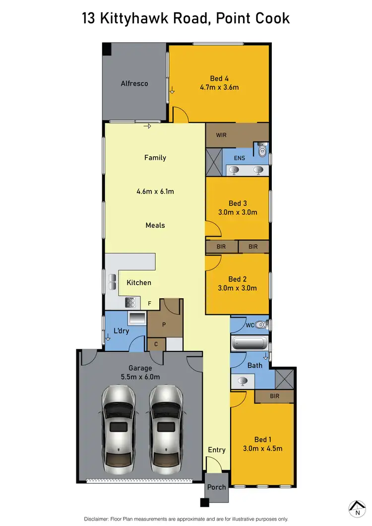 Floorplan of Homely house listing, 13 Kittyhawk Road, Point Cook VIC 3030