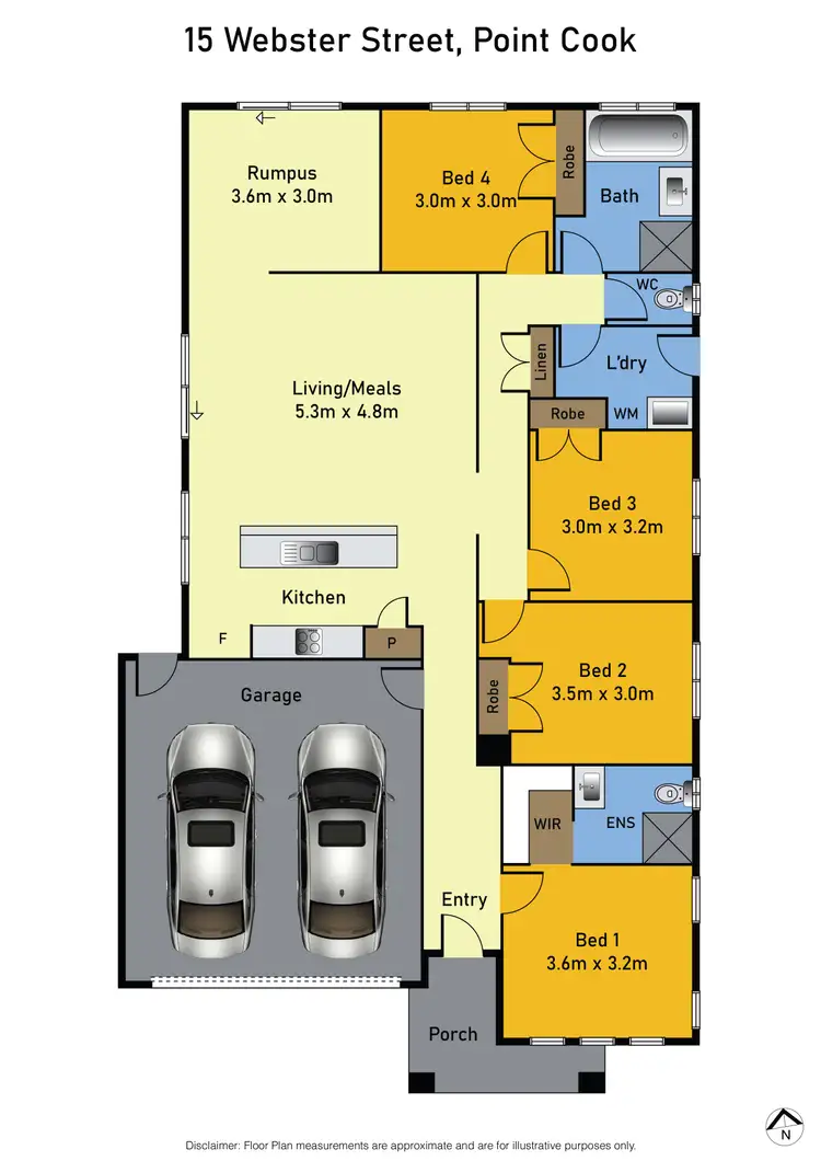 Floorplan of Homely house listing, 15 Webster Street, Point Cook VIC 3030