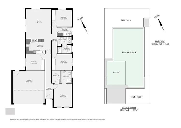 Floorplan of Homely house listing, 10 Gale Street, Whyalla Jenkins SA 5609