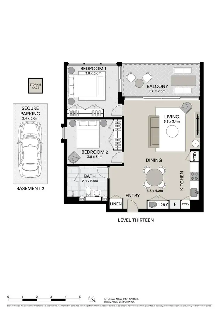 Floorplan of Homely apartment listing, 1301/301 Botany Road, Zetland NSW 2017