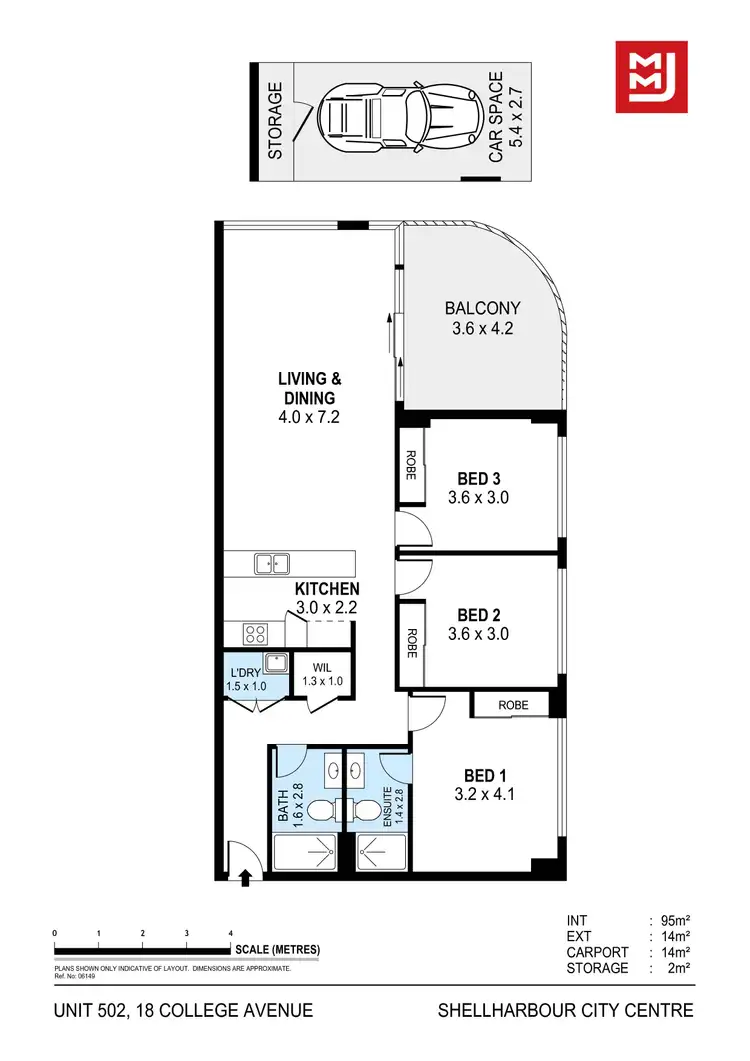 Floorplan of Homely apartment listing, 502/16-24 College Avenue, Shellharbour City Centre NSW 2529