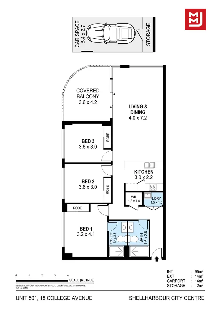 Floorplan of Homely apartment listing, 501/16-24 College Avenue, Shellharbour City Centre NSW 2529