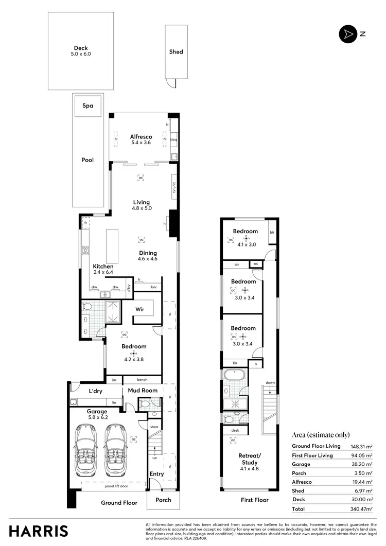 Floorplan of Homely house listing, 4a Gilbert Road, Somerton Park SA 5044
