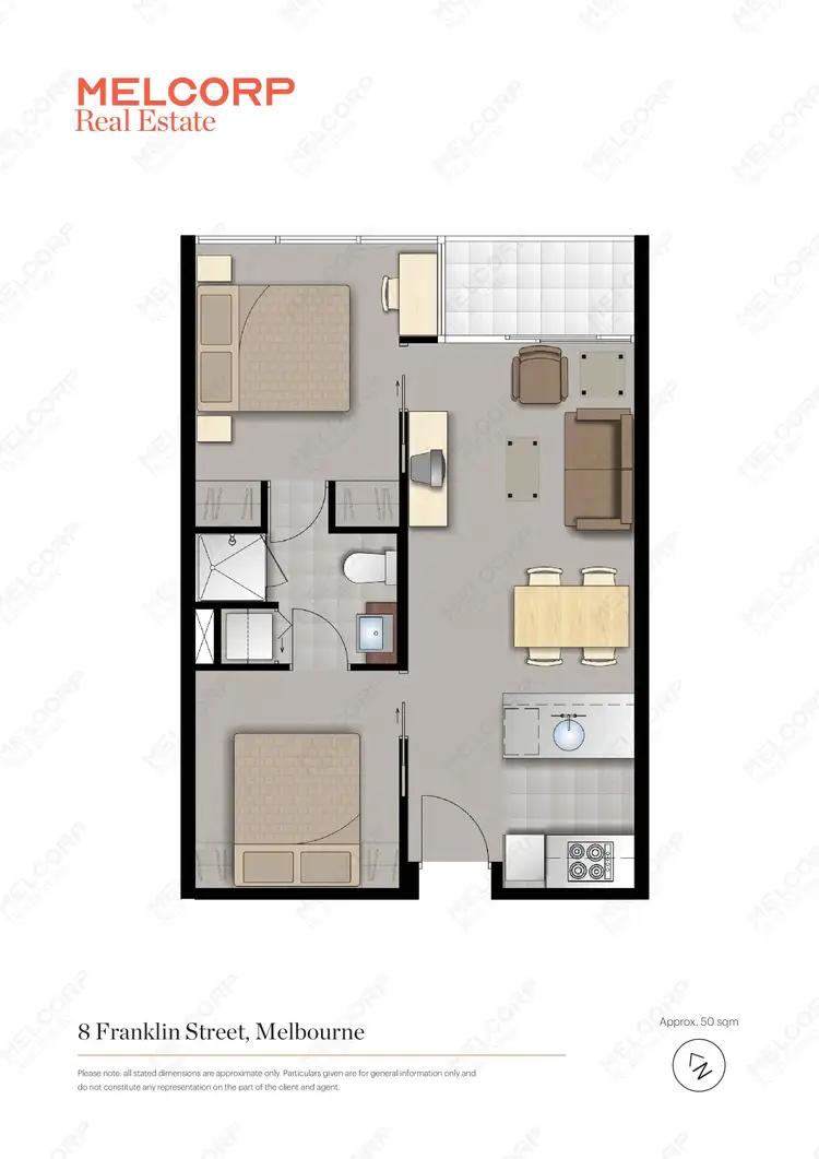 Floorplan of Homely apartment listing, 2110/8 Franklin Street, Melbourne VIC 3000