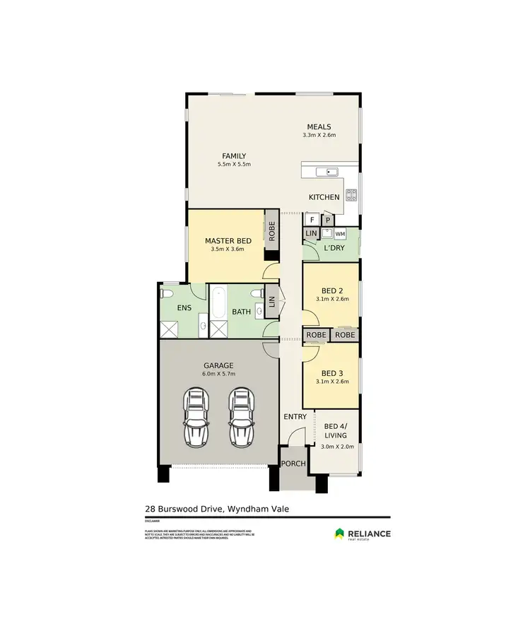Floorplan of Homely house listing, 28 Burswood Drive, Wyndham Vale VIC 3024