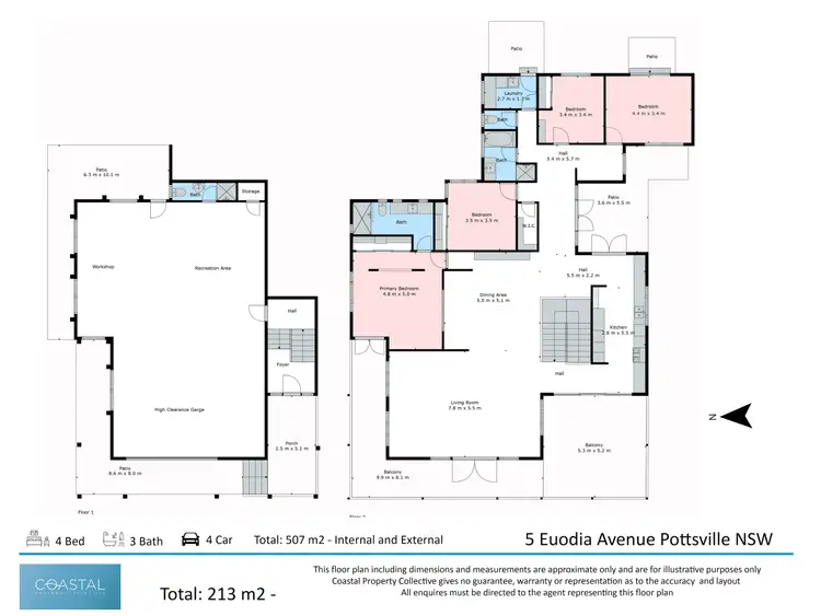 Floorplan of Homely house listing, 5 Euodia Avenue, Pottsville NSW 2489