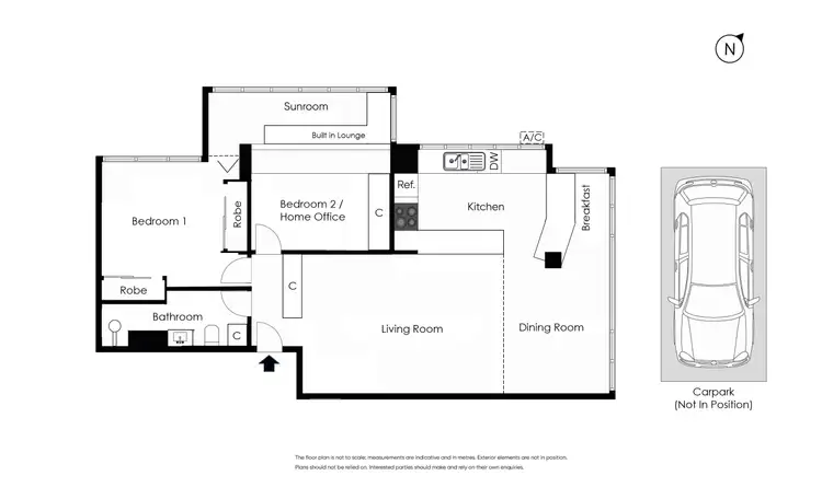 Floorplan of Homely apartment listing, 8H/12 Marine Parade, St Kilda VIC 3182