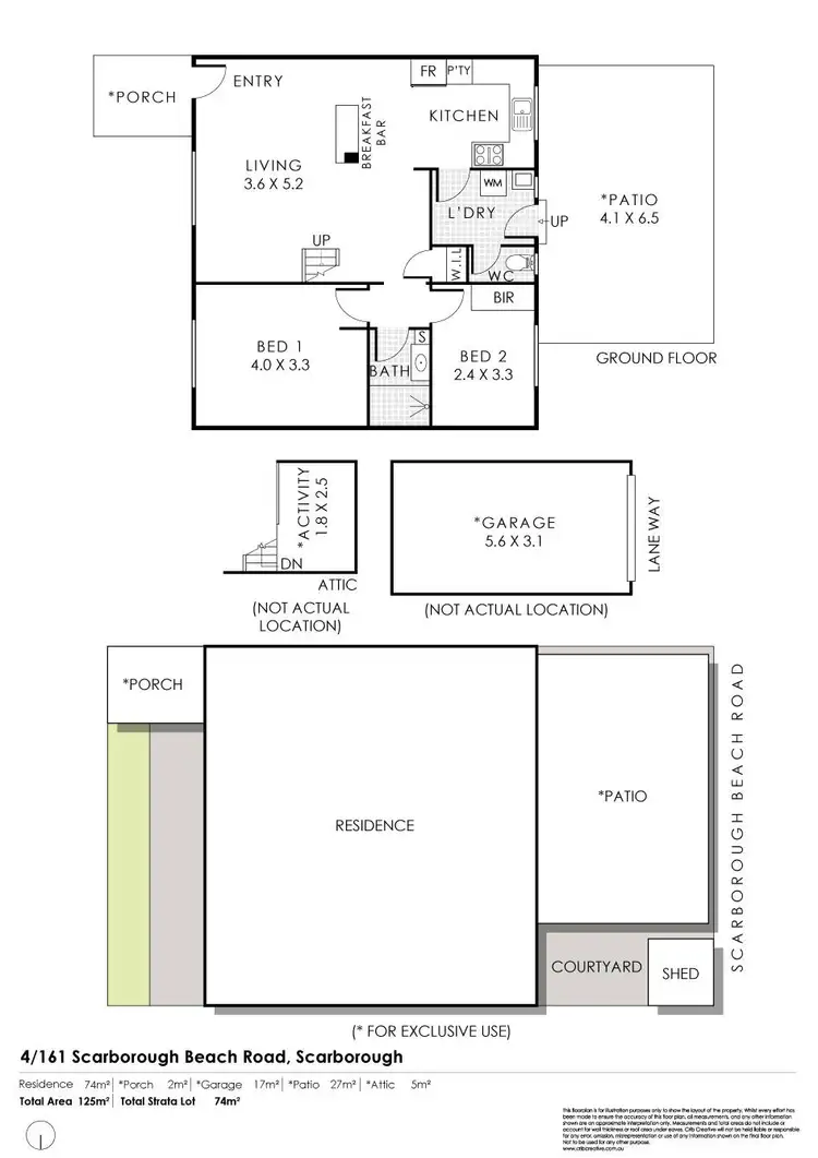 Floorplan of Homely villa listing, 4/161 Scarborough Beach Road, Scarborough WA 6019