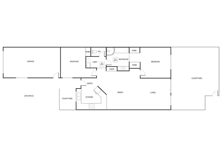 Floorplan of Homely townhouse listing, 2/3 Redcliffe Street, Palmerston ACT 2913