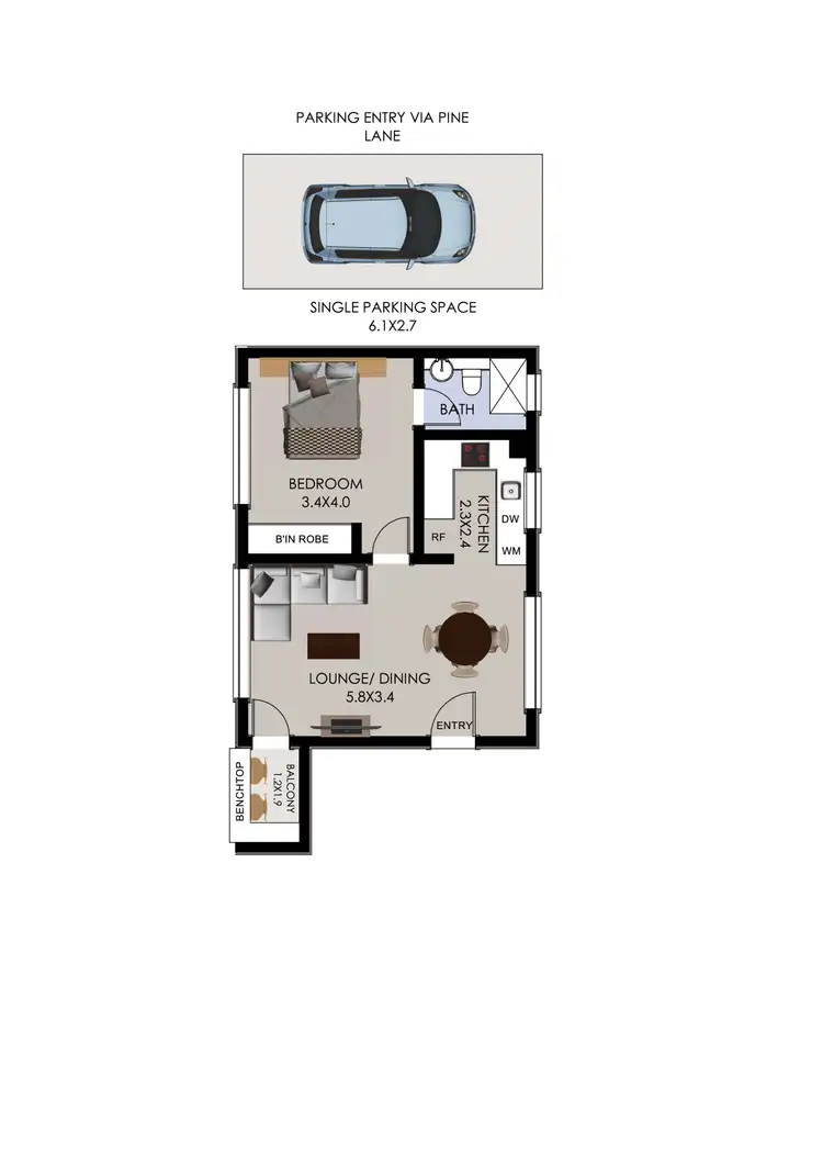 Floorplan of Homely apartment listing, 6/8 Malvern Avenue, Manly NSW 2095