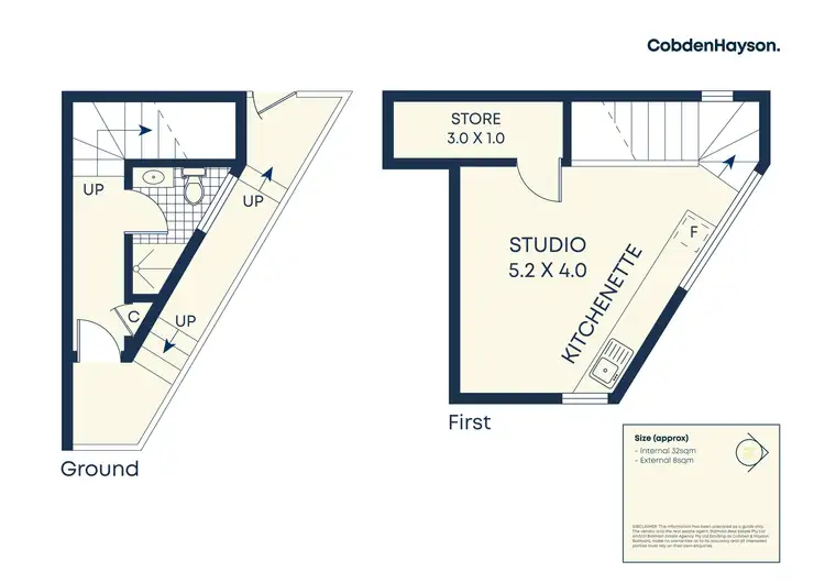 Floorplan of Homely studio listing, 23a North Street, Balmain NSW 2041