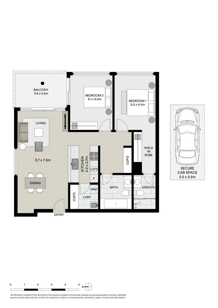 Floorplan of Homely apartment listing, 206/140 Maroubra Road, Maroubra NSW 2035