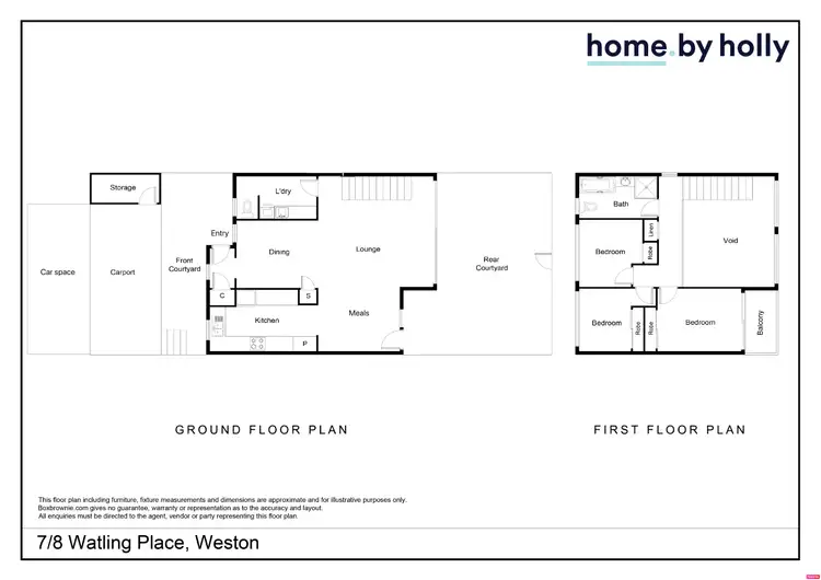Floorplan of Homely townhouse listing, 7/8 Watling Place, Weston ACT 2611